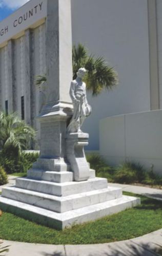 Confederate Memorial in front of Hillsborough County Florida courthouse